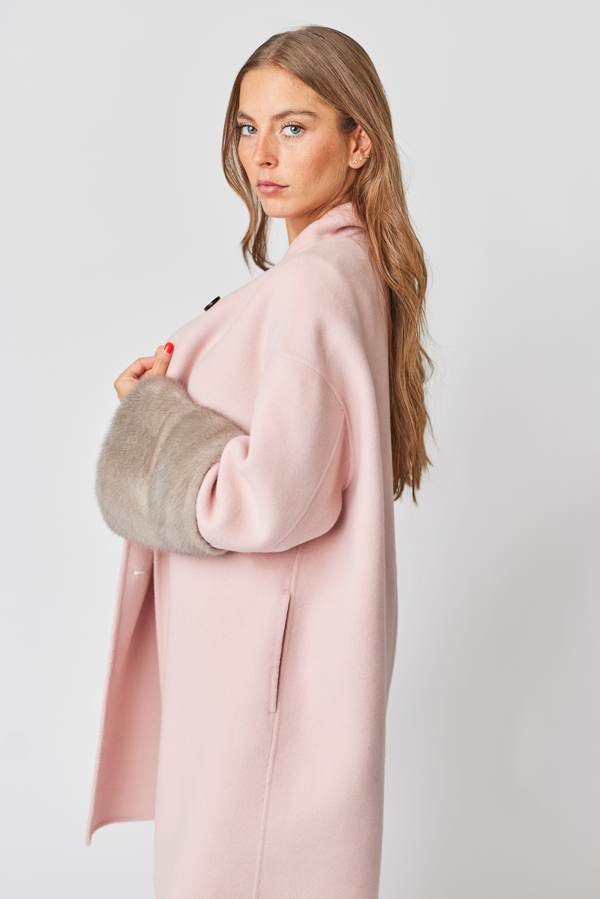 Faubourg Cashmere Coat - Pink