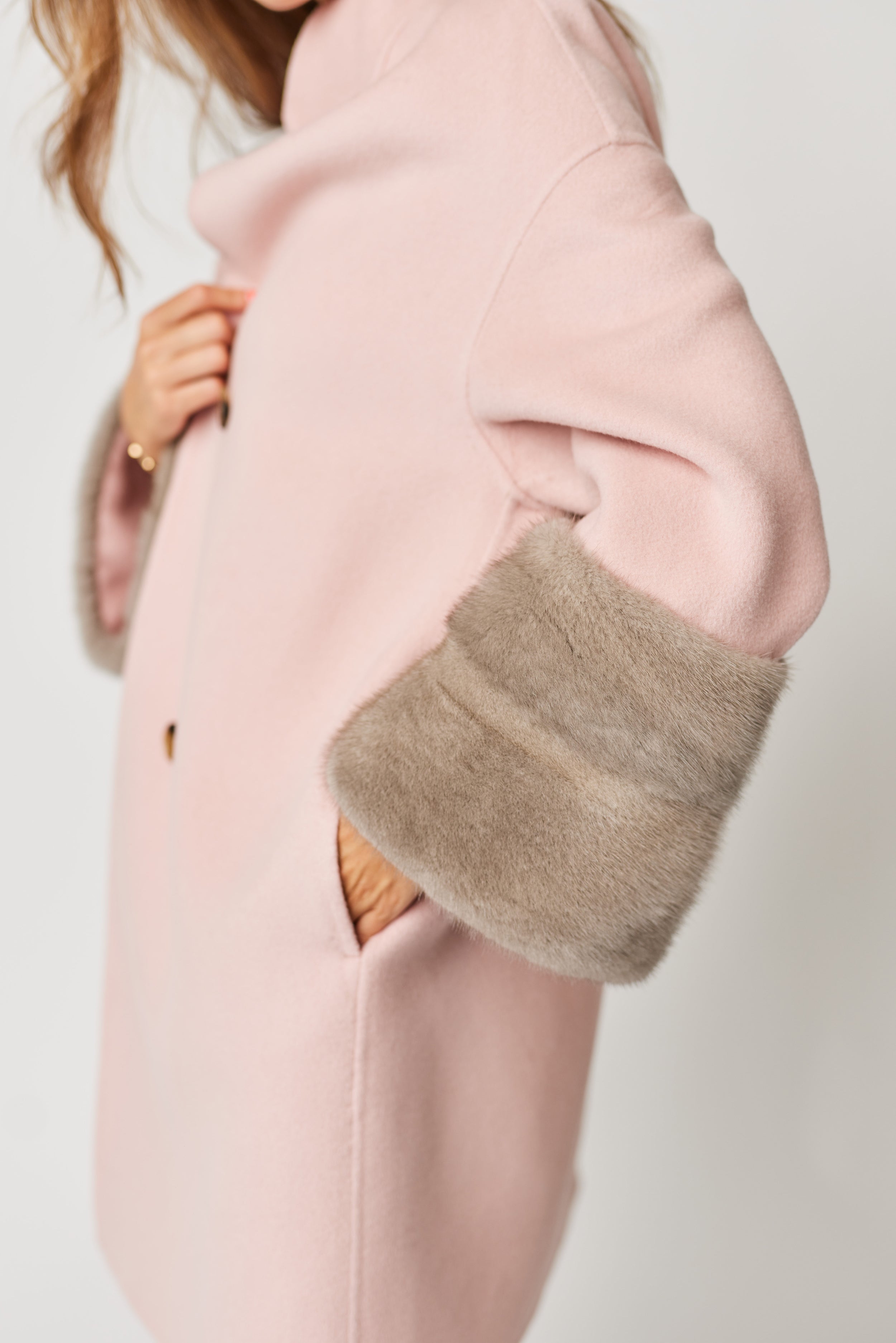 Faubourg Cashmere Coat - Pink