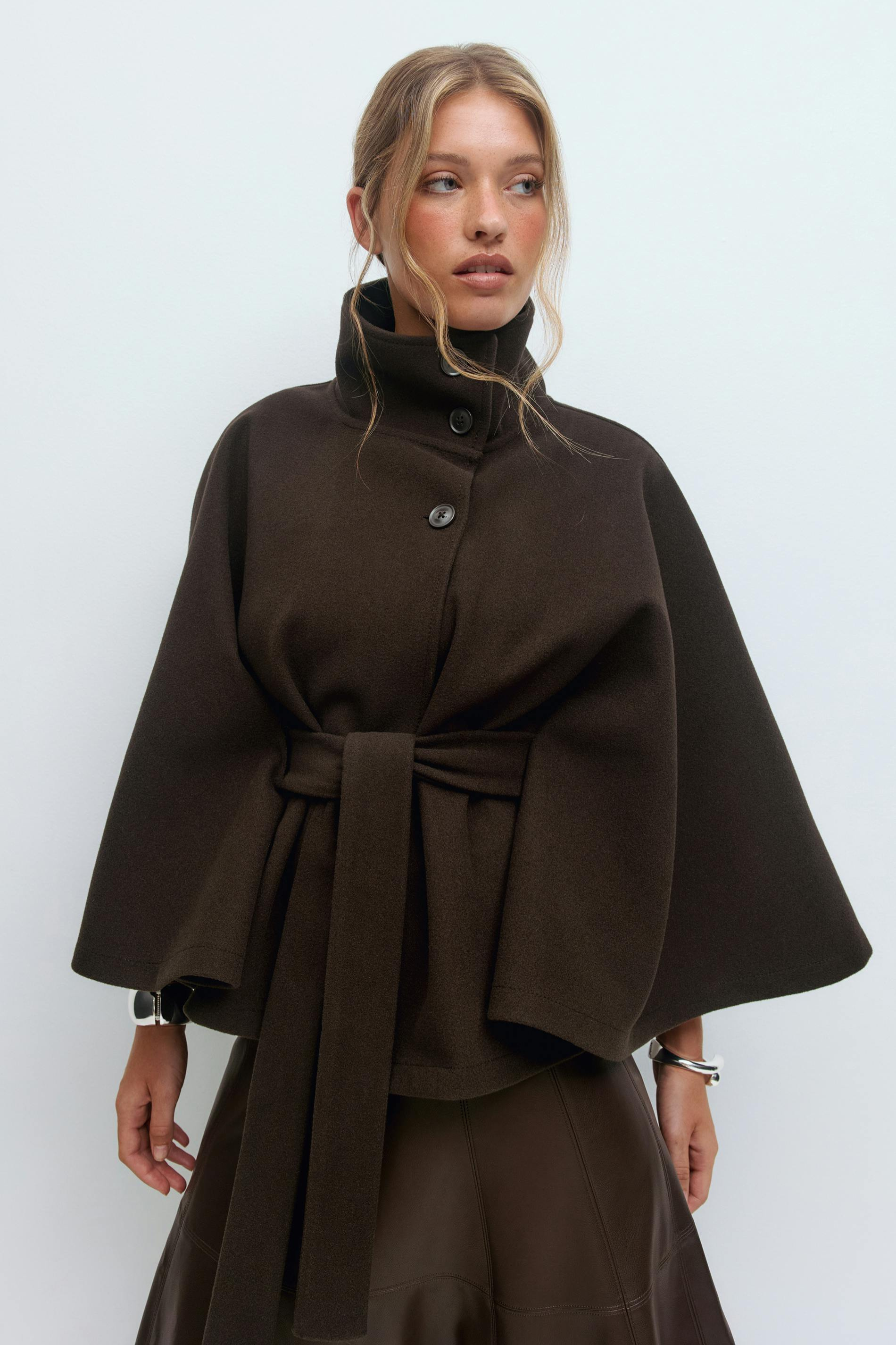Belted Cape Jacket