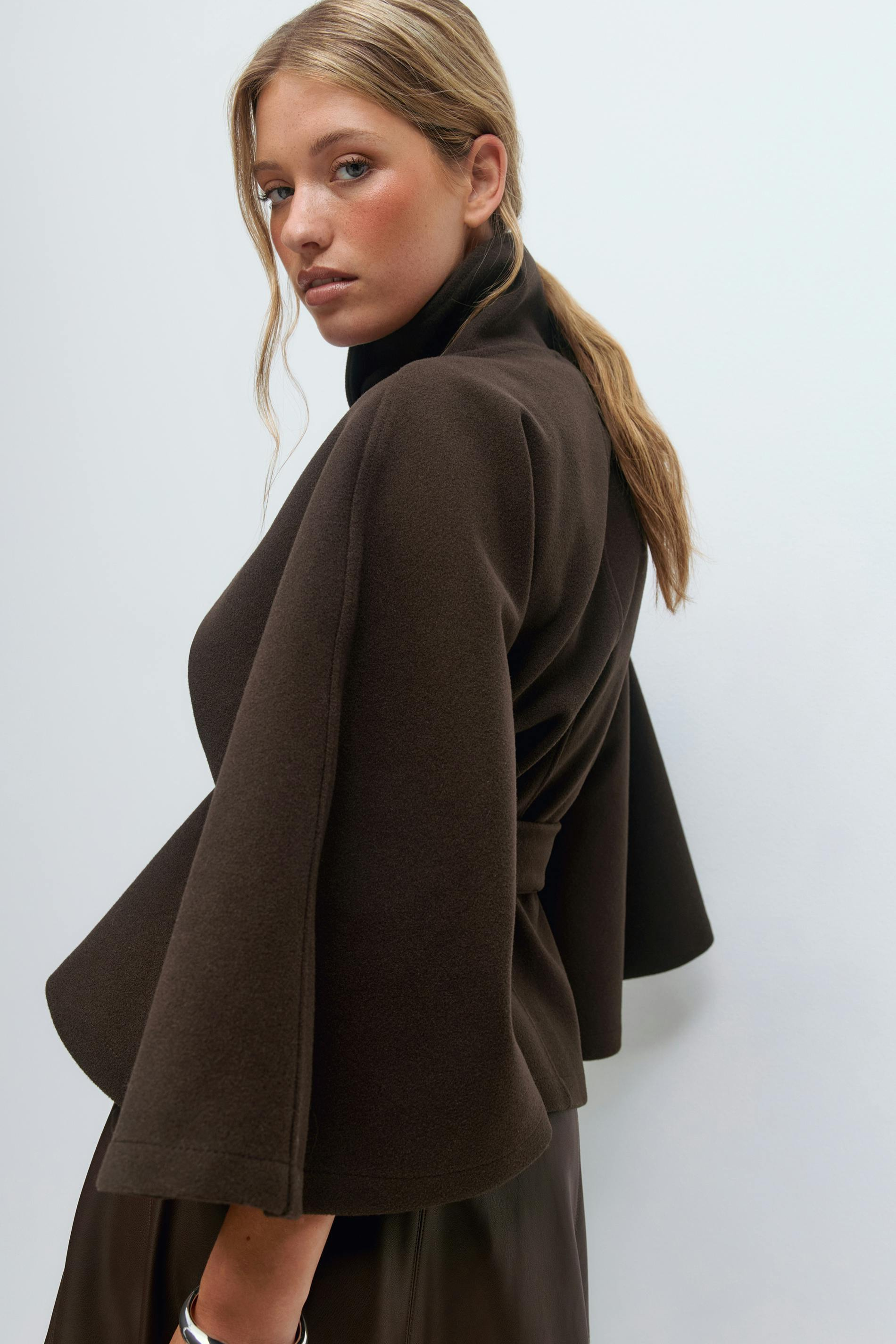 Belted Cape Jacket