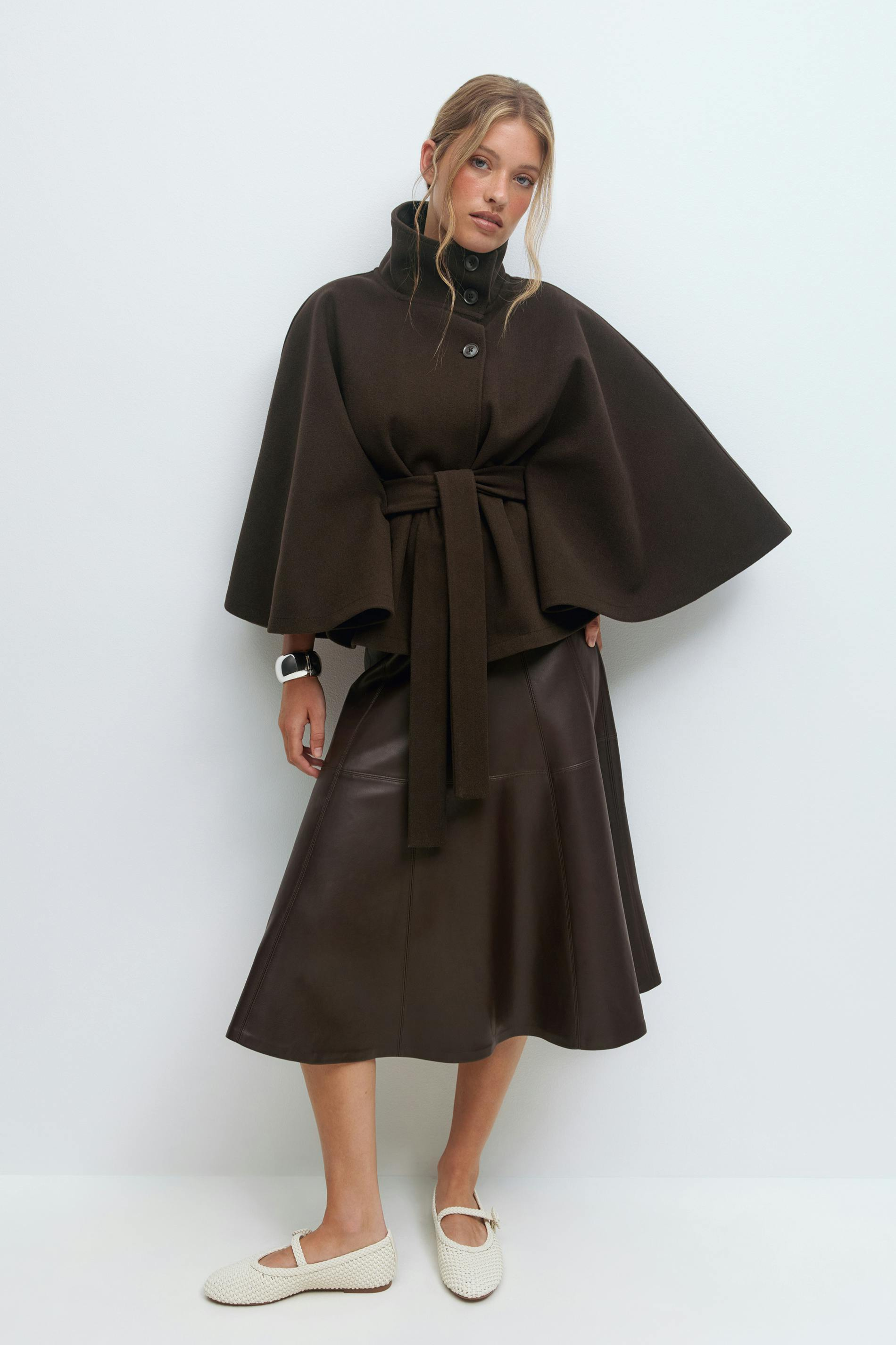 Belted Cape Jacket