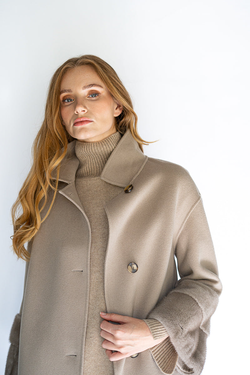 Faubourg Cashmere Coat - Greige