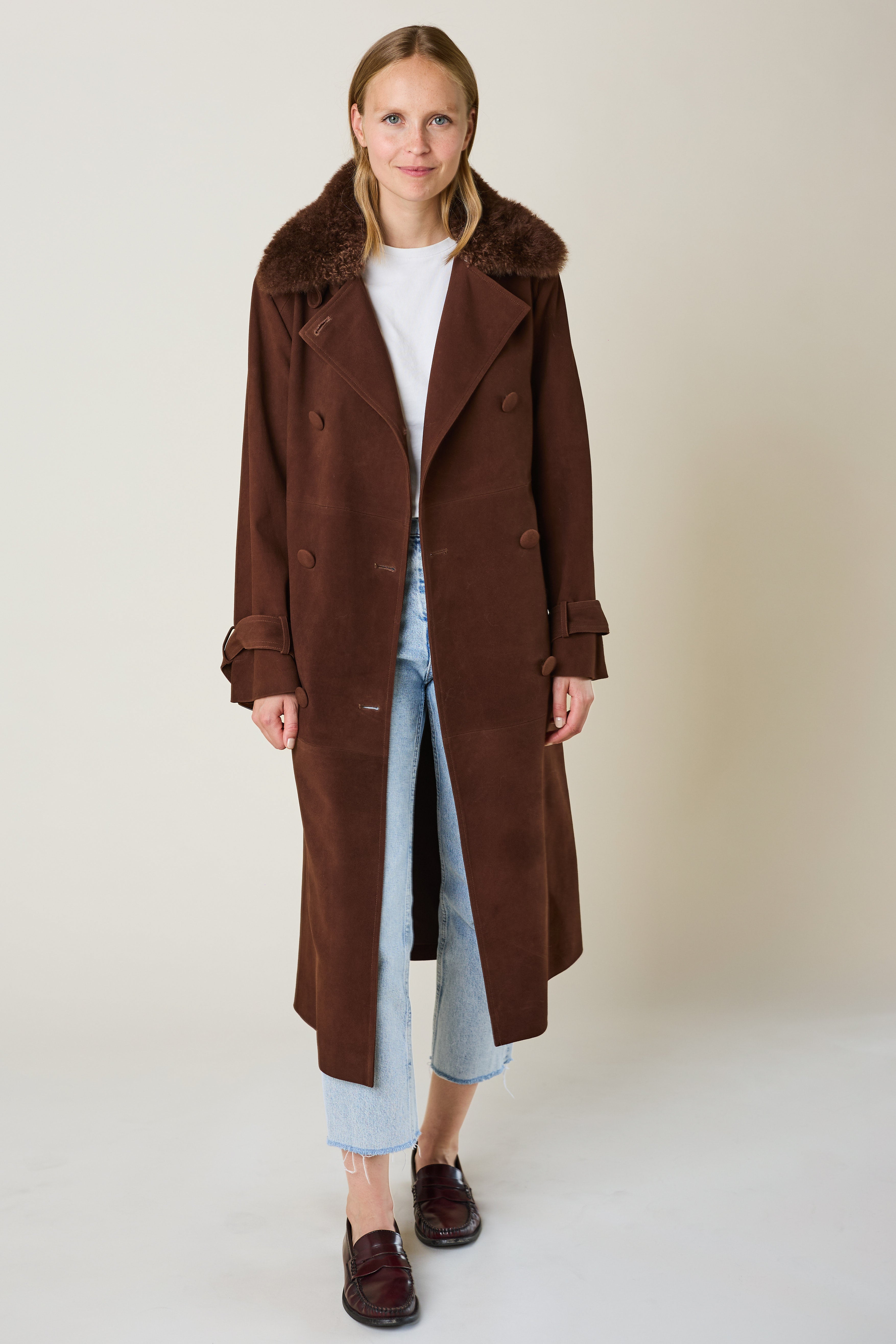 Kensington Suede Coat - Long
