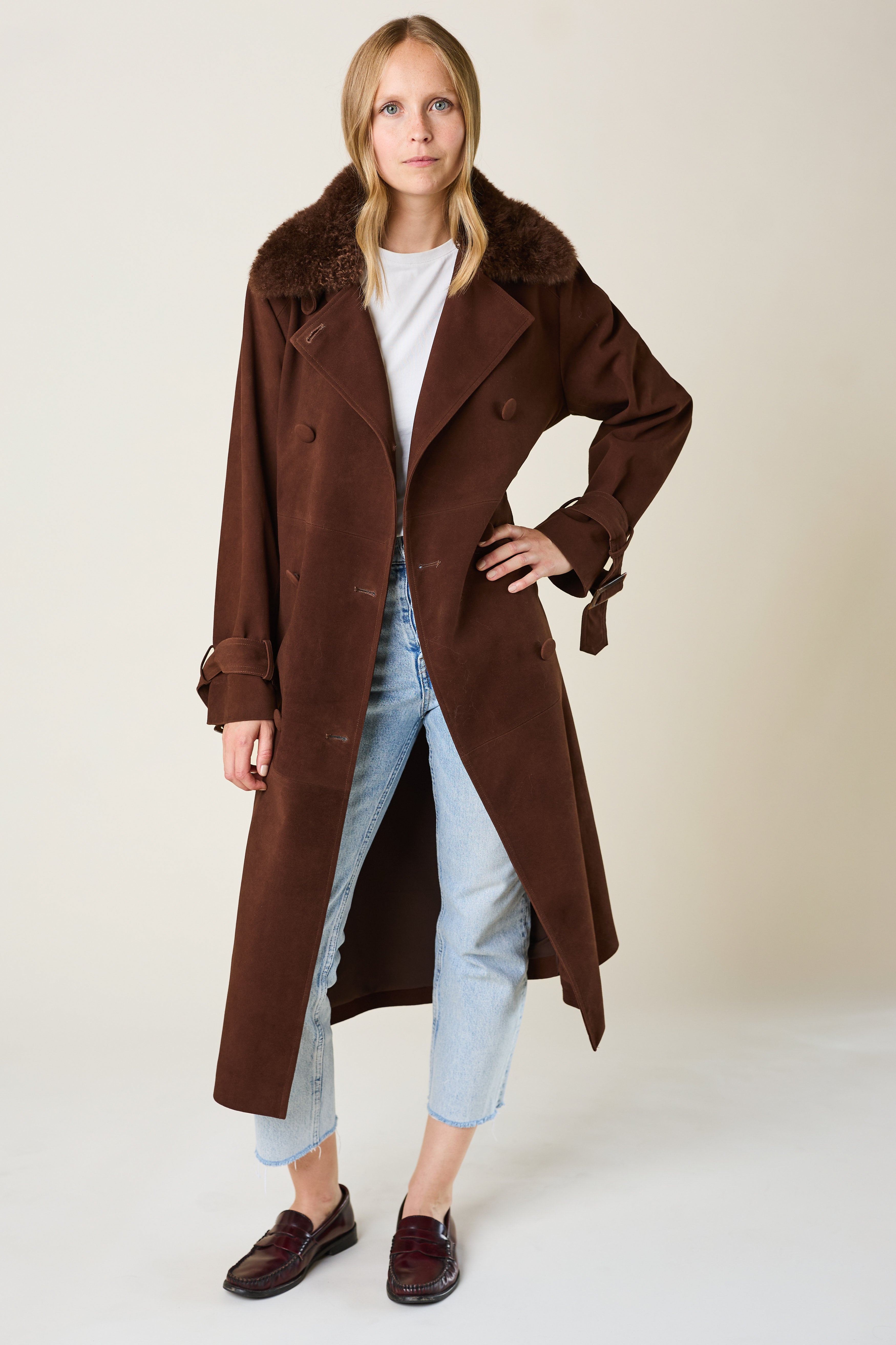 Kensington Suede Coat - Long