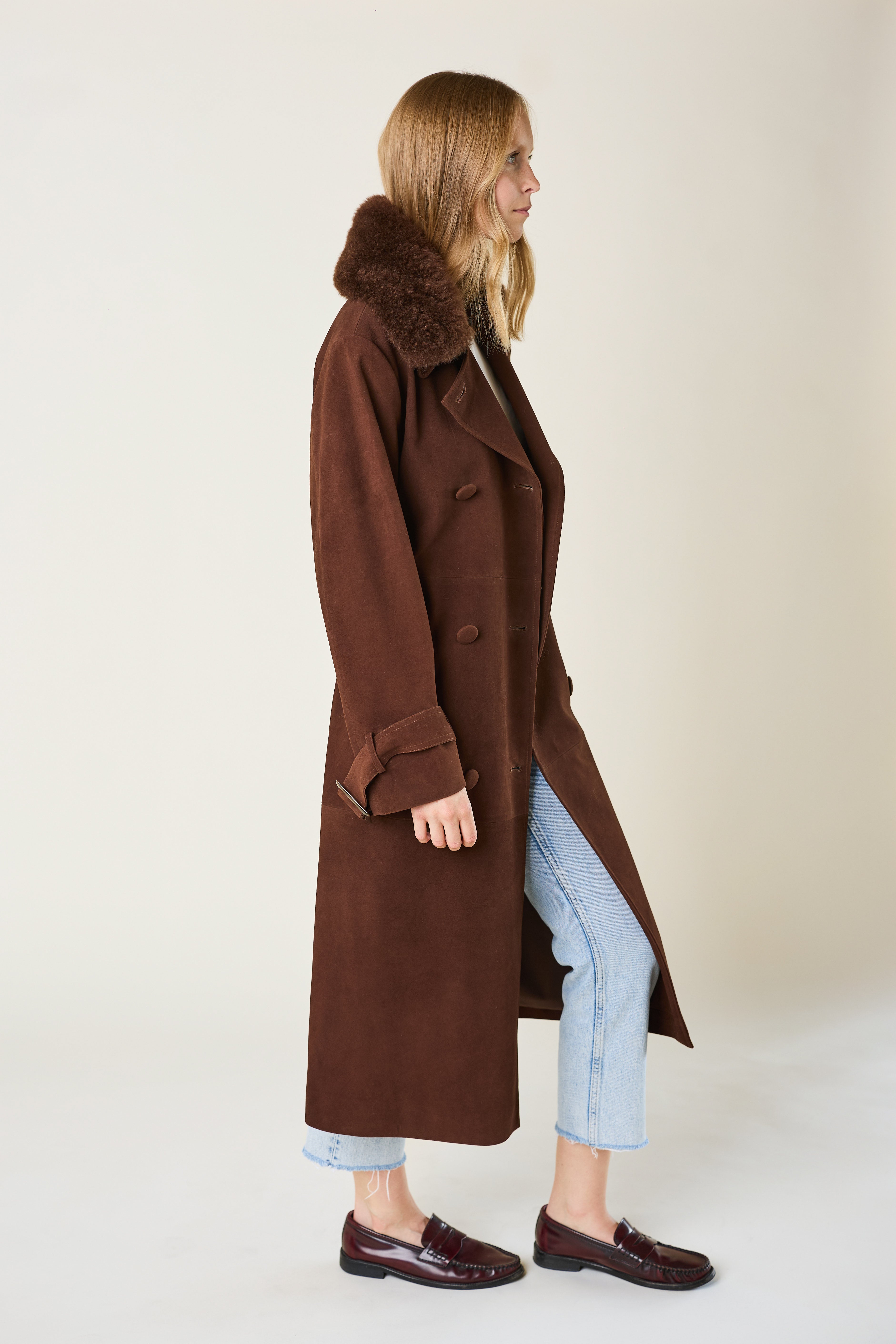 Kensington Suede Coat - Long