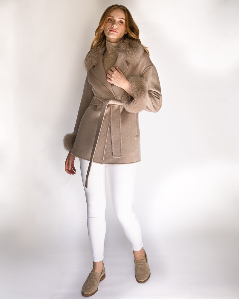 Lugano Cashmere Coat - Greige