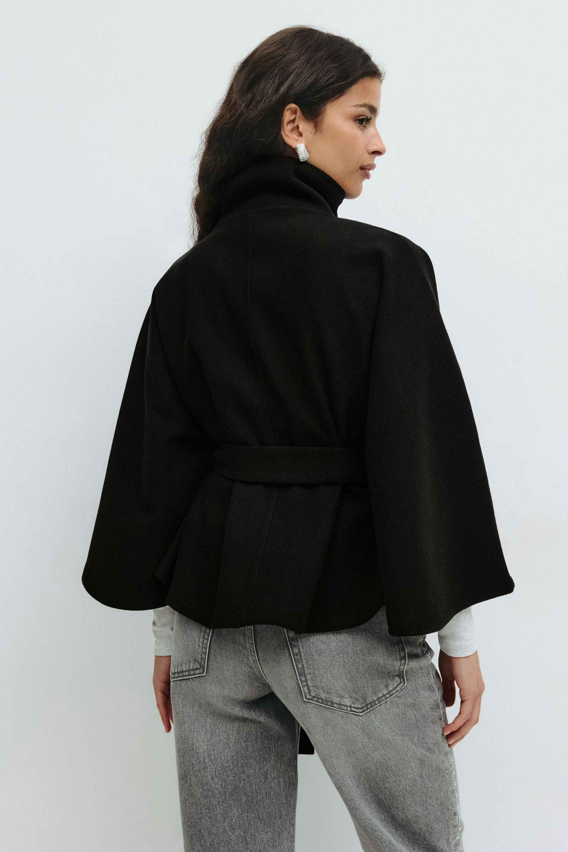 Belted Cape Jacket