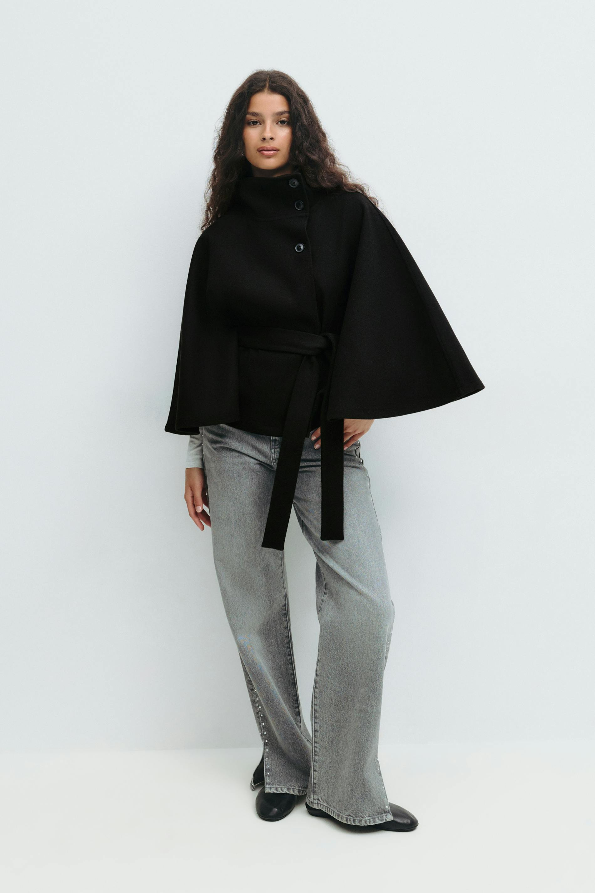 Belted Cape Jacket