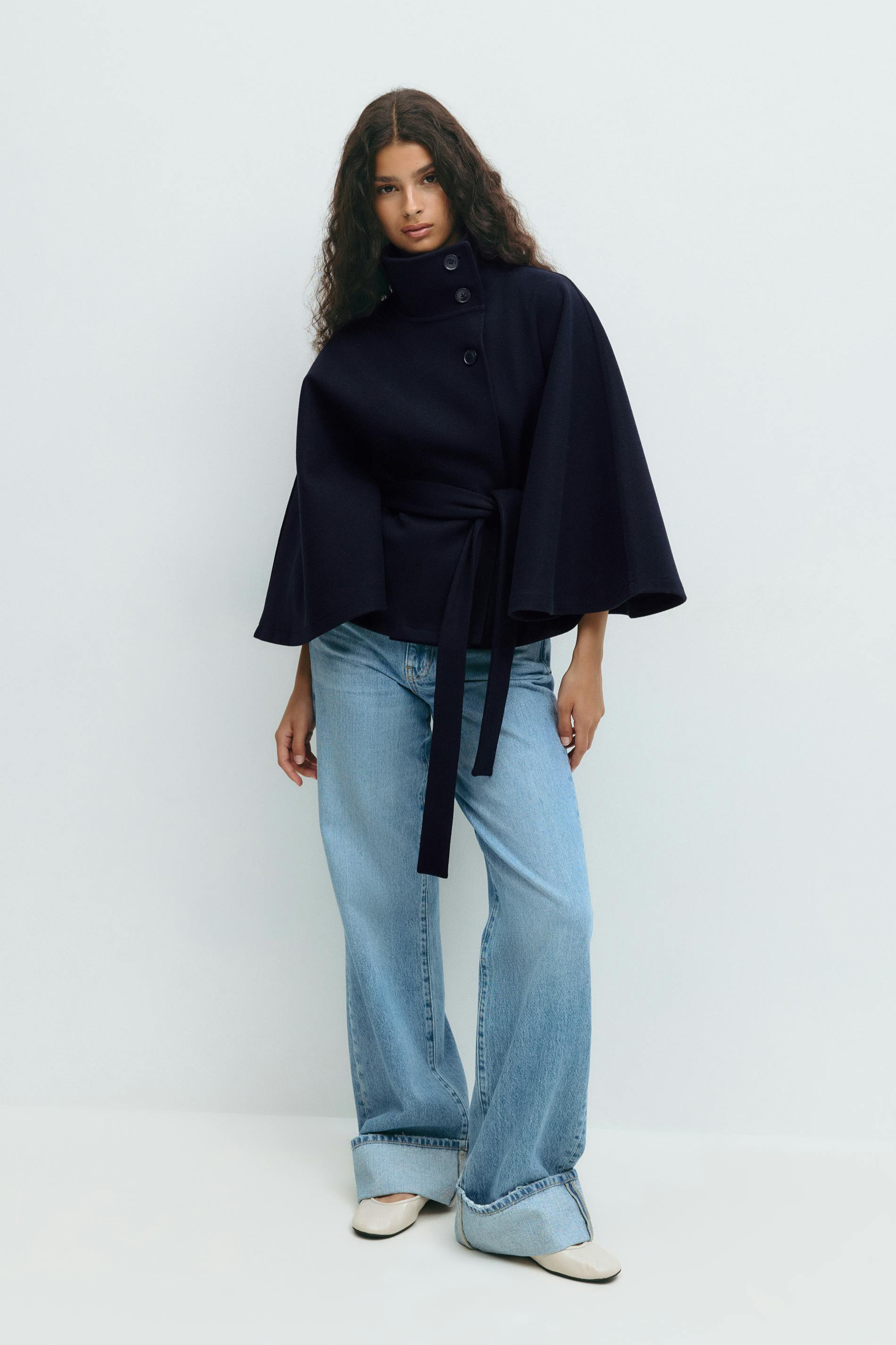 Belted Cape Jacket