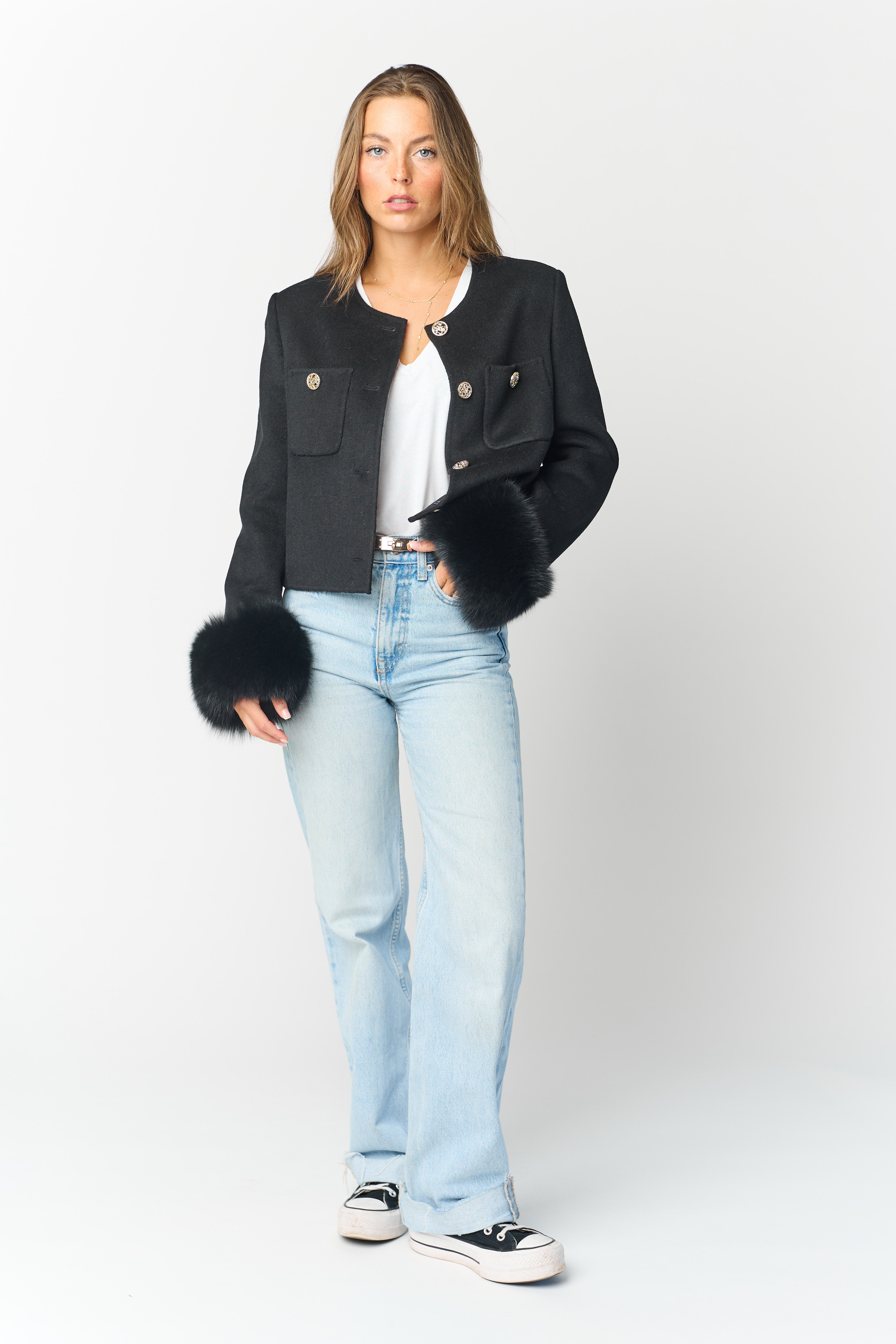 Mathilda Cashmere Jacket - Black