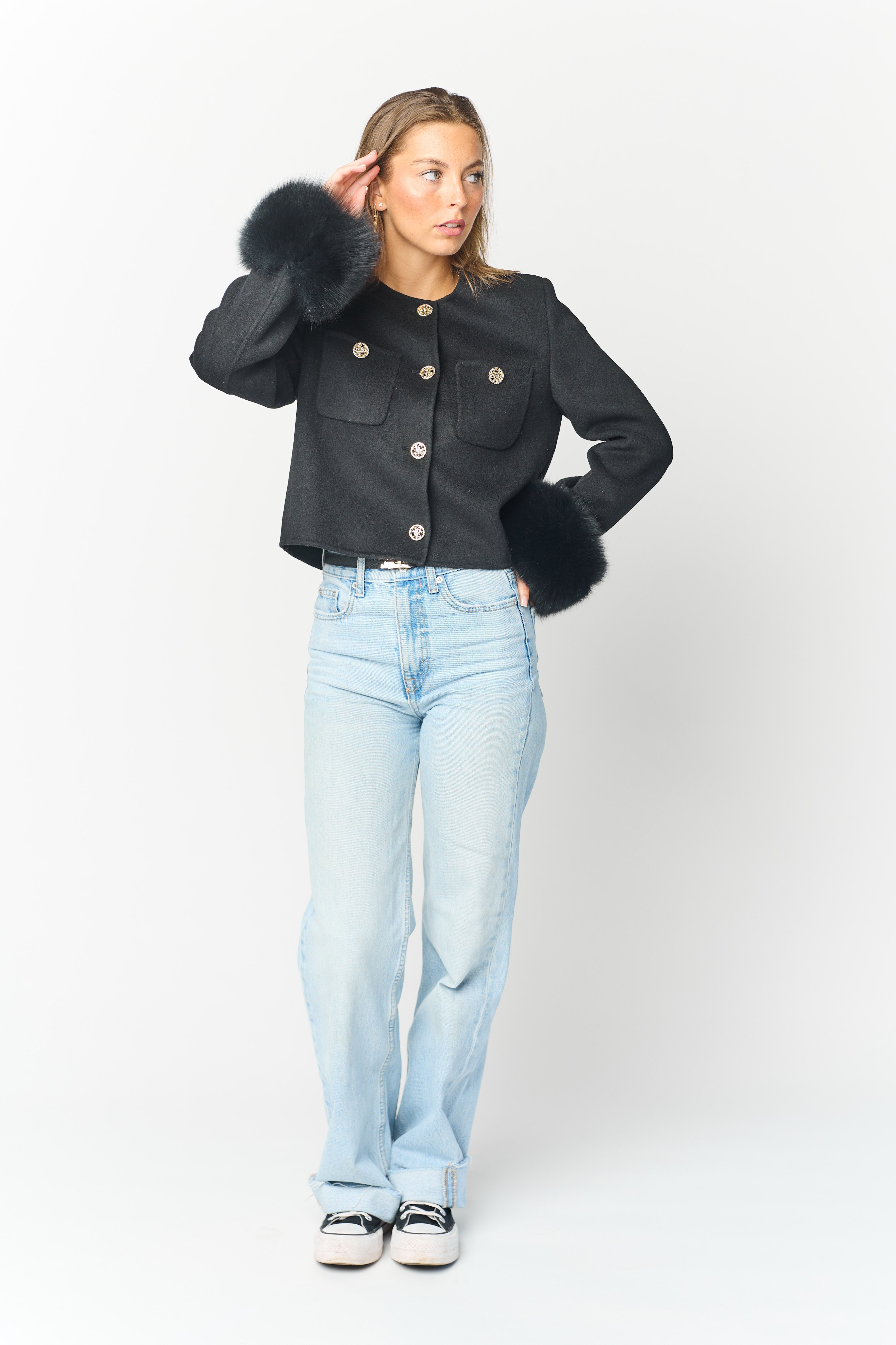 Mathilda Cashmere Jacket - Black