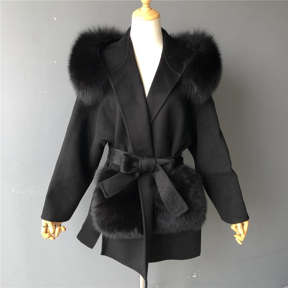 Olympia Cashmere Coat - Black