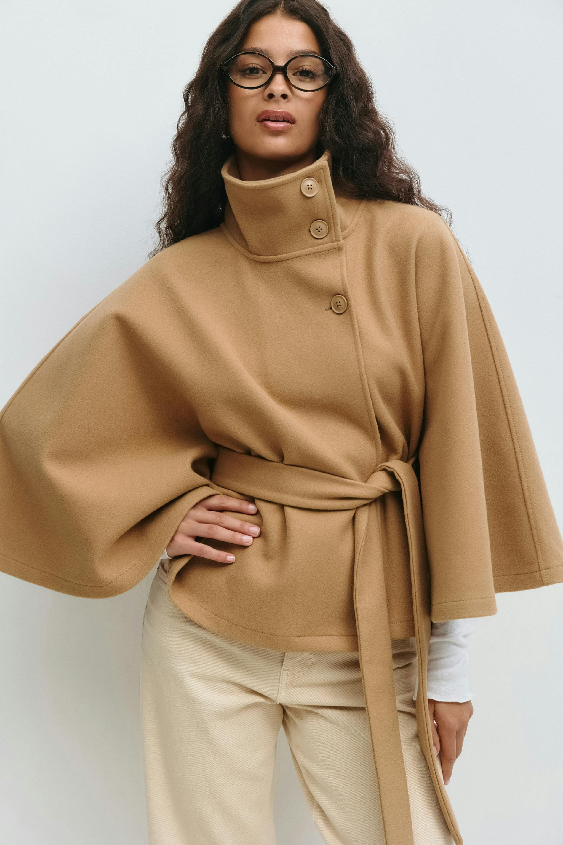 Belted Cape Jacket